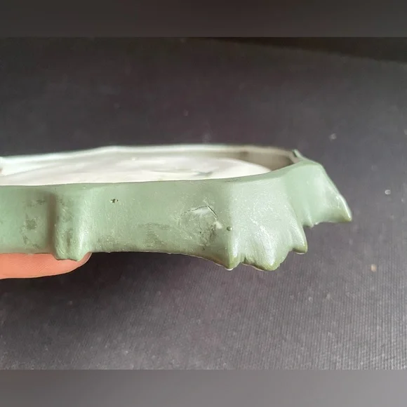 Schafer and Vater Green Jasperware Lord Byron Wall Plaque Vintage Portrait - Picture 5 of 6